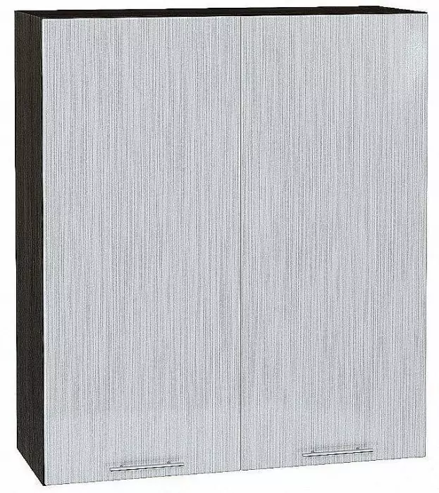Шкаф верхний с 2-мя дверцами Валерия-М 920х800 Серый металлик дождь светлый/Венге