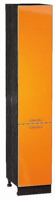 Шкаф пенал с 2-мя дверцами Валерия-М 400х2140 Оранжевый глянец/Венге