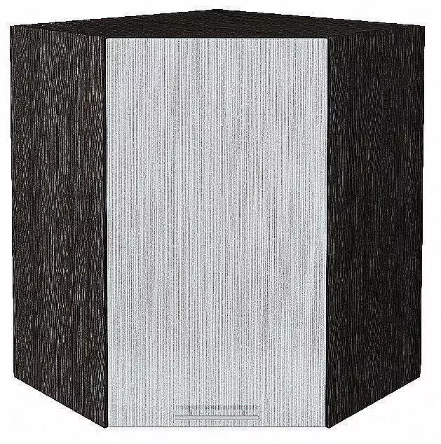 Шкаф верхний угловой Валерия-М 720 Серый металлик дождь светлый/Венге
