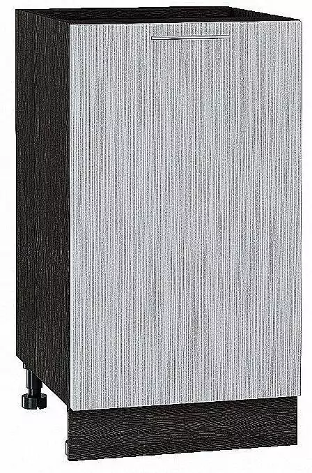 Шкаф нижний с 1-ой дверцей Валерия-М 450 Серый металлик дождь светлый/Венге