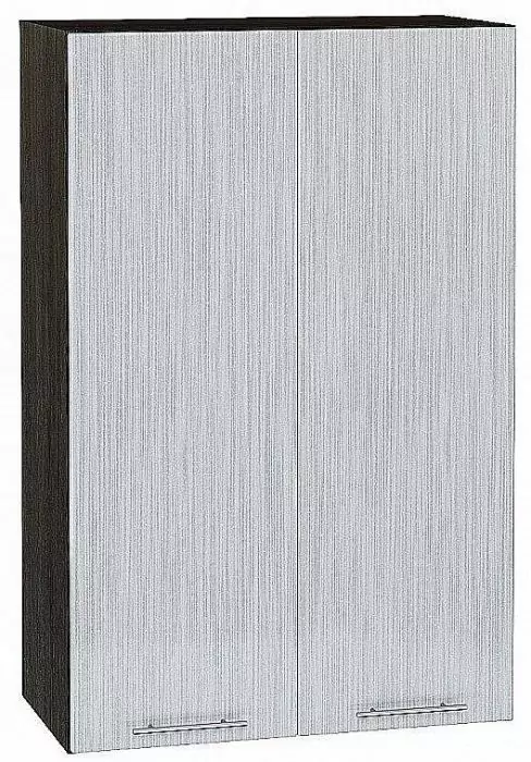 Шкаф верхний с 2-мя дверцами Валерия-М 920х600 Серый металлик дождь светлый/Венге