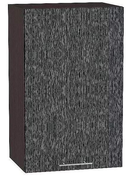 Шкаф верхний с 1-ой дверцей Валерия-М 920х450 Черный металлик дождь/Венге