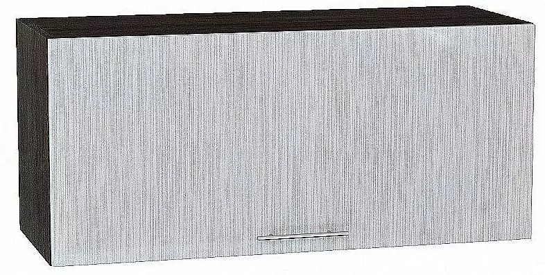 Шкаф верхний горизонтальный Валерия-М 800 Серый металлик дождь светлый/Венге