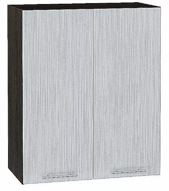 Шкаф верхний с 2-мя дверцами Валерия-М 720х600 Серый металлик дождь светлый/Венге