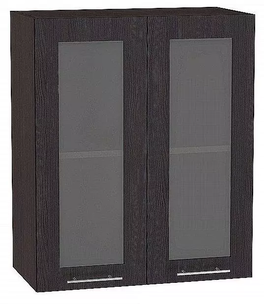 Шкаф верхний с 2-мя дверцами остекленными Валерия-М 720х600 Венге/Венге