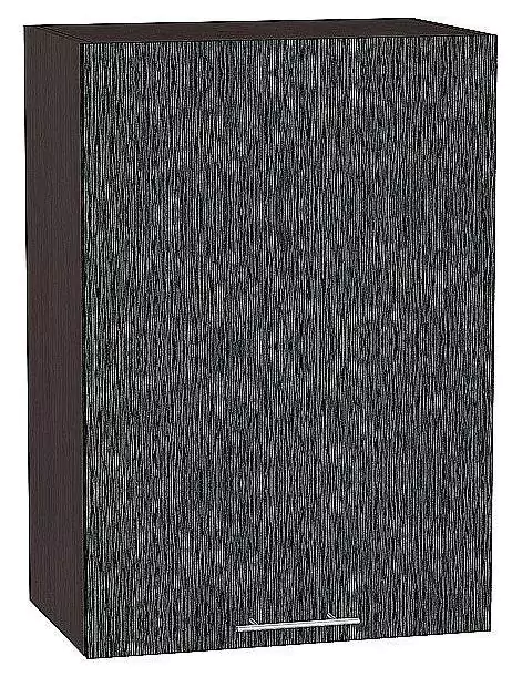 Шкаф верхний с 1-ой дверцей Валерия-М 720х500 Черный металлик дождь/Венге