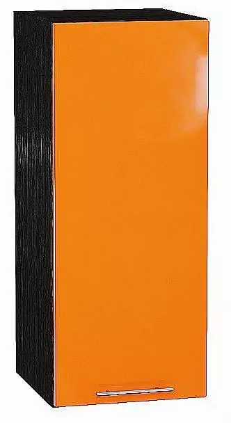 Шкаф верхний с 1-ой дверцей Валерия-М 720х300 Оранжевый глянец/Венге