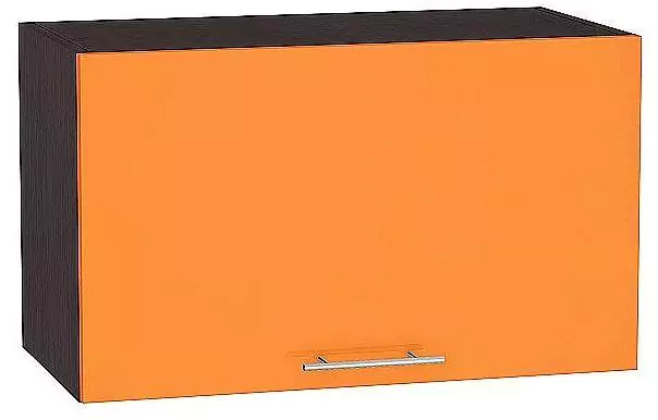 Шкаф верхний горизонтальный глубокий Валерия-М 600 Оранжевый глянец/Венге
