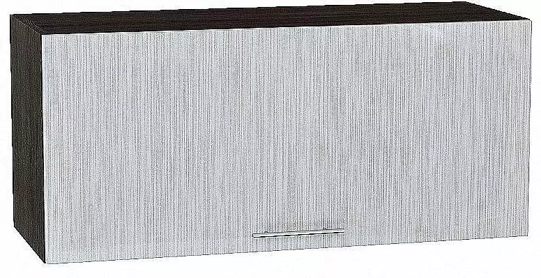 Шкаф верхний горизонтальный глубокий Валерия-М 800 Серый металлик дождь светлый/Венге