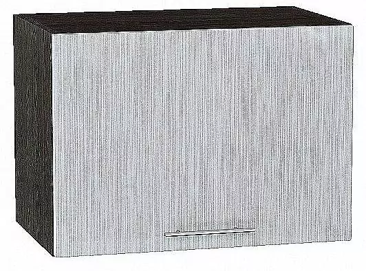 Шкаф верхний горизонтальный глубокий Валерия-М 500 Серый металлик дождь светлый/Венге