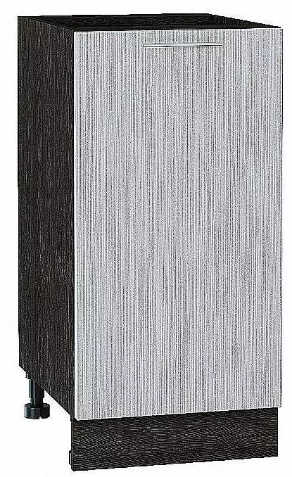 Шкаф нижний с 1-ой дверцей Валерия-М 400 Серый металлик дождь светлый/Венге
