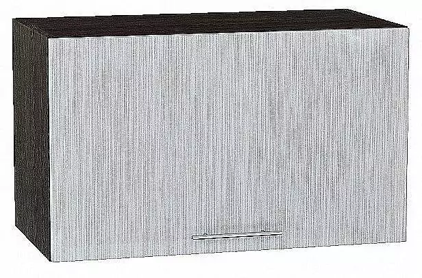 Шкаф верхний горизонтальный глубокий Валерия-М 600 Серый металлик дождь светлый/Венге