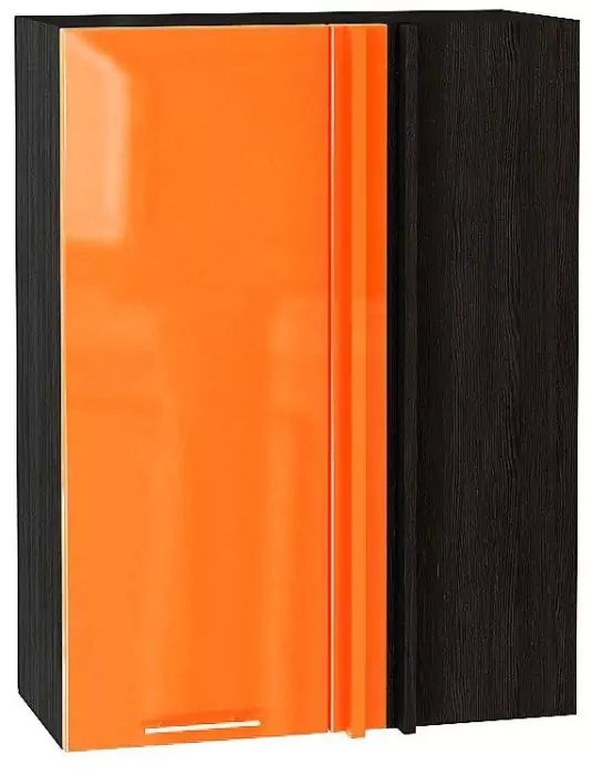 Шкаф верхний прямой угловой Валерия-М 920 Оранжевый глянец/Венге