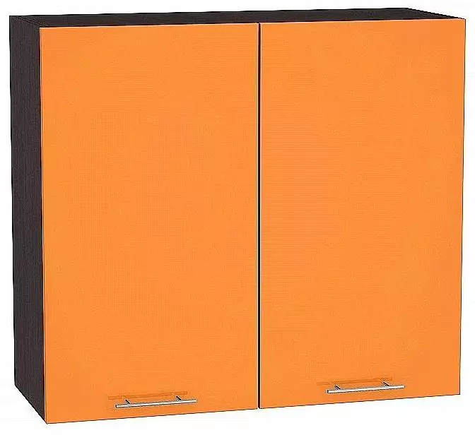 Шкаф верхний с 2-мя дверцами Валерия-М 920х800 Оранжевый глянец/Венге