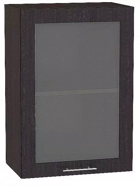 Шкаф верхний с 1-ой остекленной дверцей Валерия-М 720х500 Венге/Венге