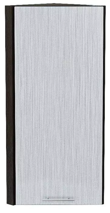 Шкаф верхний торцевой Валерия-М 920 Серый металлик дождь светлый/Венге