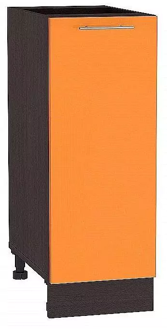Шкаф нижний с 1-ой дверцей Валерия-М 300 Оранжевый глянец/Венге