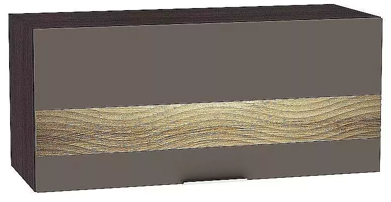Шкаф верхний горизонтальный с увеличенной глубиной Терра D 800 Смоки Софт/Венге