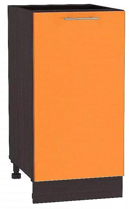 Шкаф нижний с 1-ой дверцей Валерия-М 400 Оранжевый глянец/Венге