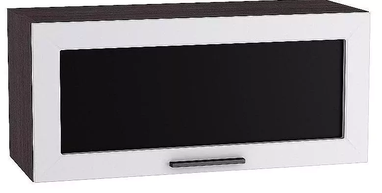 Шкаф верхний горизонтальный остекленный Глетчер 800 Гейнсборо Силк/Венге