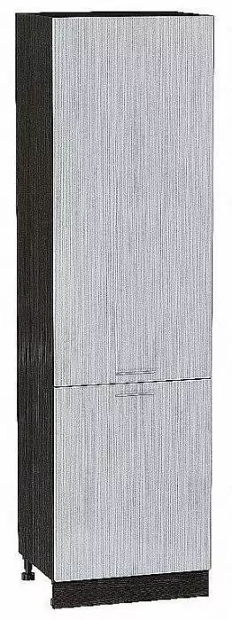 Шкаф пенал с 2-мя дверцами Валерия-М 600х2140 Серый металлик дождь светлый/Венге