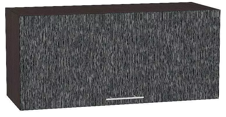 Шкаф верхний горизонтальный глубокий Валерия-М 800 Черный металлик дождь/Венге