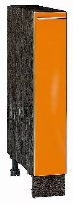 Шкаф нижний бутылочница Валерия-М 150 Оранжевый глянец/Венге