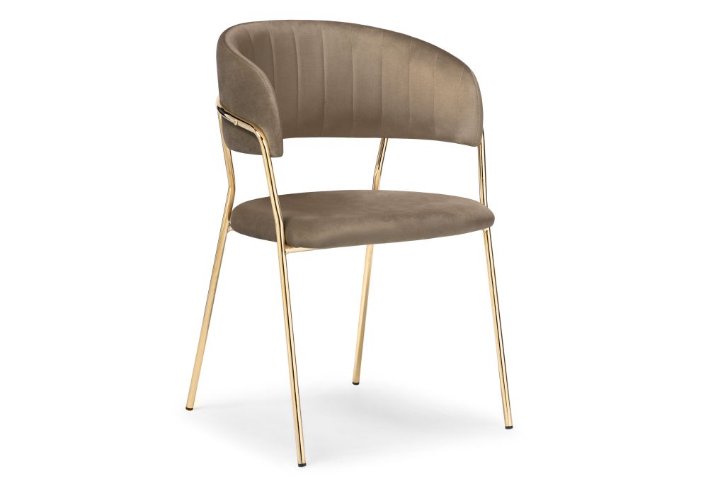 Стул на металлокаркасе Kamelia cappuccino / gold