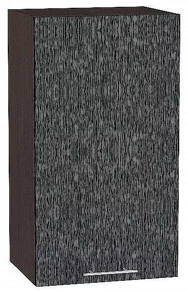 Шкаф верхний с 1-ой дверцей Валерия-М 720х400 Черный металлик дождь/Венге