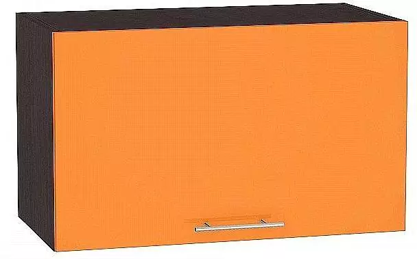 Шкаф верхний горизонтальный Валерия-М 600 Оранжевый глянец/Венге