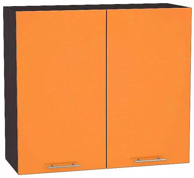 Шкаф верхний с 2-мя дверцами Валерия-М 720х800 Оранжевый глянец/Венге