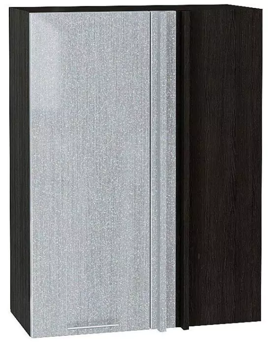 Шкаф верхний прямой угловой Валерия-М 920 Серый металлик дождь светлый/Венге