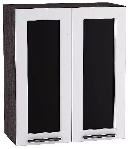 Шкаф верхний с 2-мя остекленными дверцами Глетчер 920х600 Гейнсборо Силк/Венге