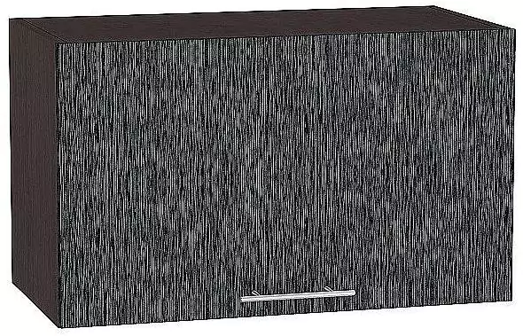 Шкаф верхний горизонтальный глубокий Валерия-М 600 Черный металлик дождь/Венге