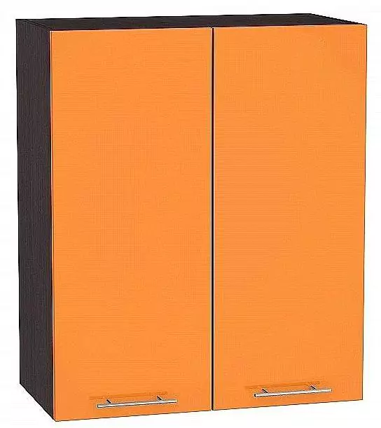 Шкаф верхний с 2-мя дверцами Валерия-М 920х600 Оранжевый глянец/Венге