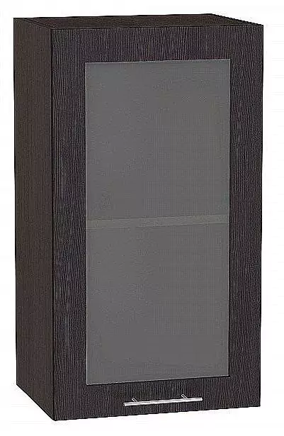 Шкаф верхний с 1-ой остекленной дверцей Валерия-М 920х400 Венге/Венге