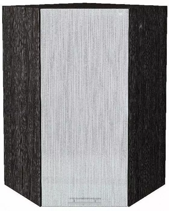 Шкаф верхний угловой Валерия-М 920 Серый металлик дождь светлый/Венге