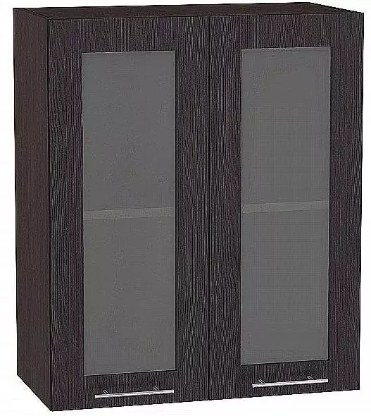 Шкаф верхний с 2-мя дверцами остекленными Валерия-М 920х600 Венге/Венге