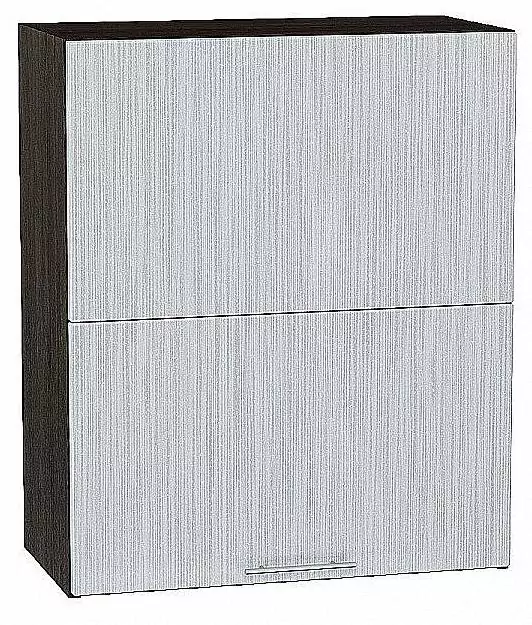 Шкаф верхний горизонтальный Валерия-М с подъемным механизмом 720х600 Серый металлик дождь светлый/Венге