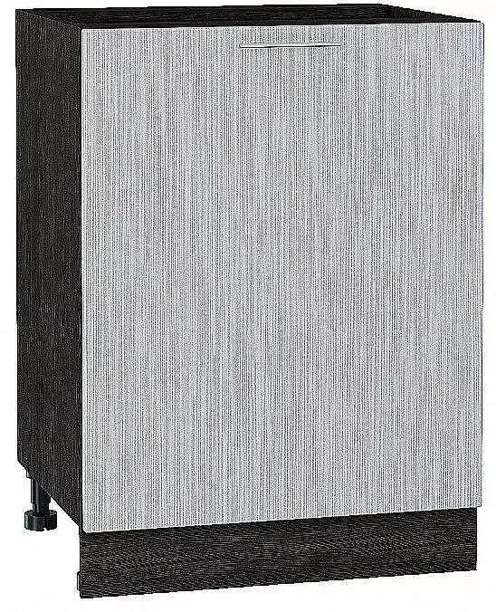 Шкаф нижний с 1-ой дверцей Валерия-М 600 Серый металлик дождь светлый/Венге