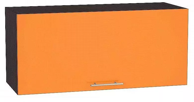 Шкаф верхний горизонтальный Валерия-М 800 Оранжевый глянец/Венге