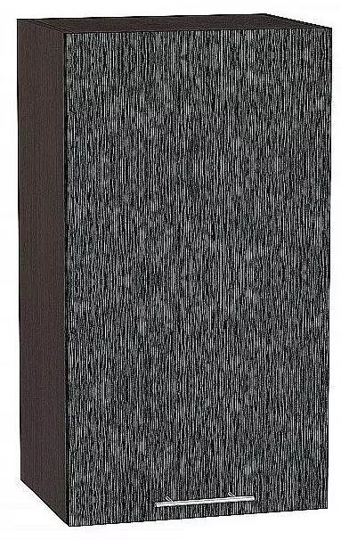 Шкаф верхний с 1-ой дверцей Валерия-М 920х400 Черный металлик дождь/Венге