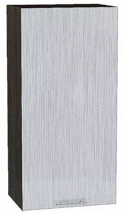 Шкаф верхний с 1-ой дверцей Валерия-М 920х450 Серый металлик дождь светлый/Венге
