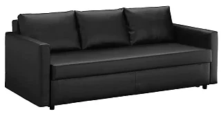 Кожаный диван Фрихетэн (Фрихетен) Еврокнижка Черный