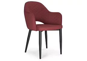 Стул на металлокаркасе Vener wine red / black