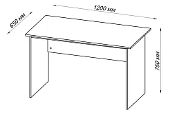 Стол письменный КАС-02 Кастор Белый 