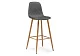 Барный стул Capri dark gray / wood, Серый