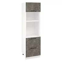 Шкаф-пенал ПДМ600-1Г2Я Нувель (бетон коричневый) 