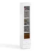 Шкаф-пенал со стеклом и ящиками Монако МН-31 Белый