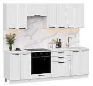 Модульная кухня Кёльн 2.4м (софт пломбир) Белый